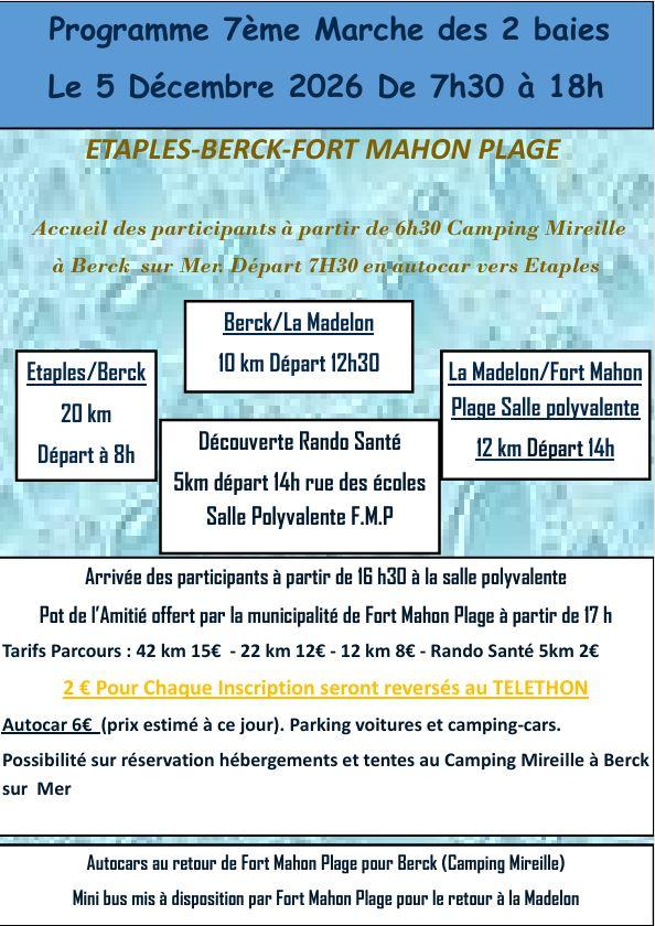 Programme marche les 2 baies